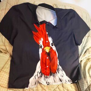 Men's 3XL Shirt Retro Style Shirt Giant Chicken Like New Condition